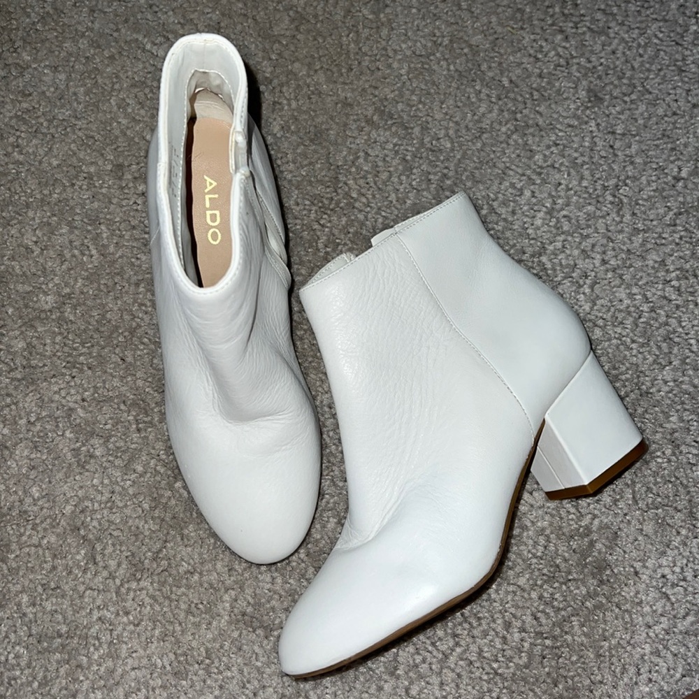 White Aldo booties!